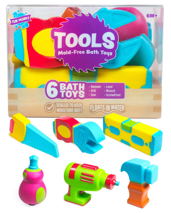 Tools Mold Free Bath Toys, 6 Pack