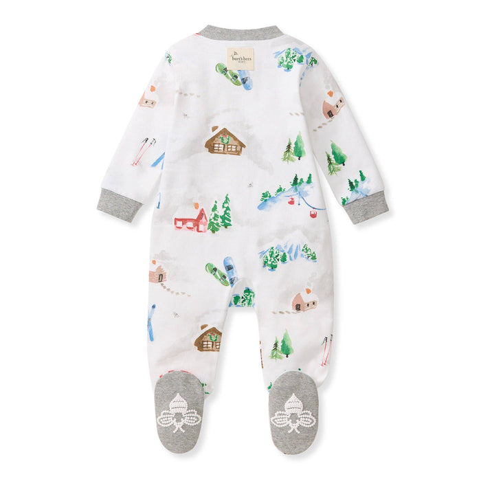 Ski Slopes Organic Cotton Sleep & Play Footed