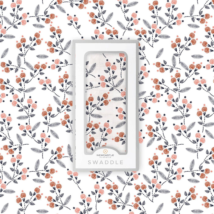 Dahlia Floral Bamboo Swaddle
