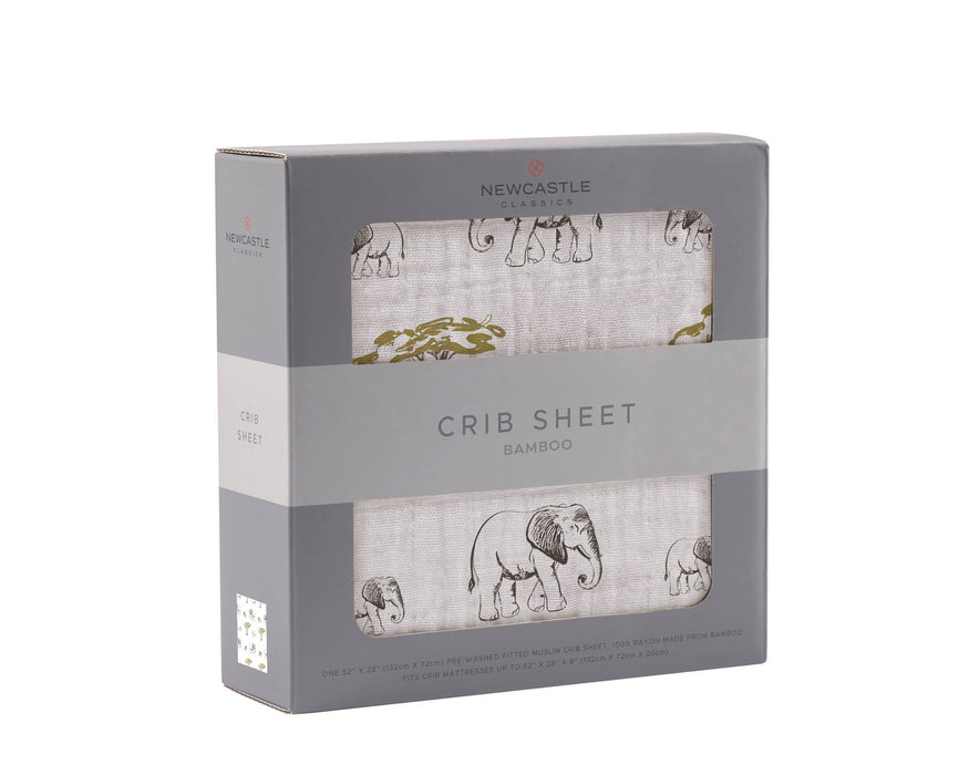Rhinos and Elephants Crib Sheet