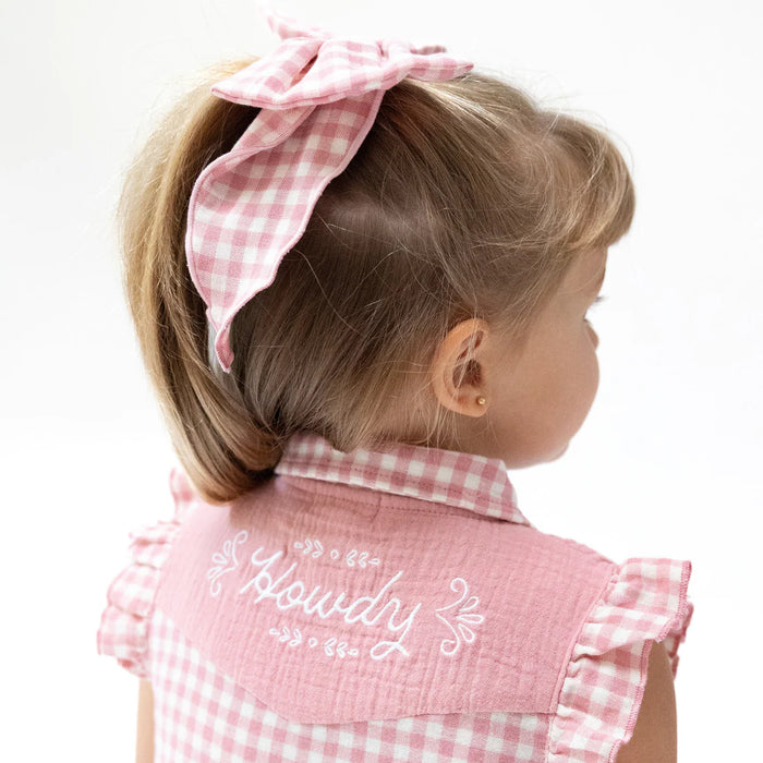 Rose Pink Plaid Western Pearl Snap Dress Nature Baby Outfitter Rose Pink Plaid Western Pearl Snap Dress Nature Baby Outfitter