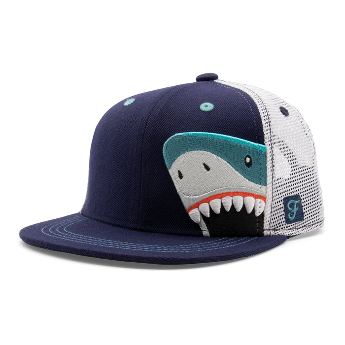 Kids Shark Flat Bill Hat