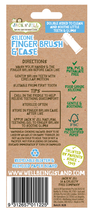 Jack N' Jill Stage 1 Silicone Finger Brush - 2 Pack