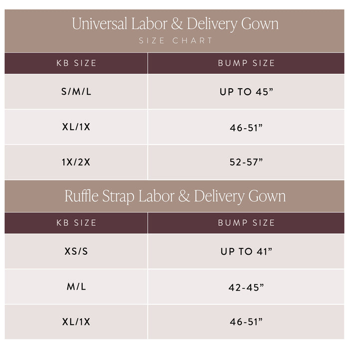 Ruffle Strap Labor & Delivery Gown