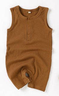 Sleeveless Organic Cotton Knit Romper