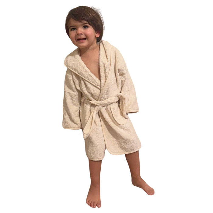 Hooded Toddler Bathrobe - GOTS Certified Organic Cotton