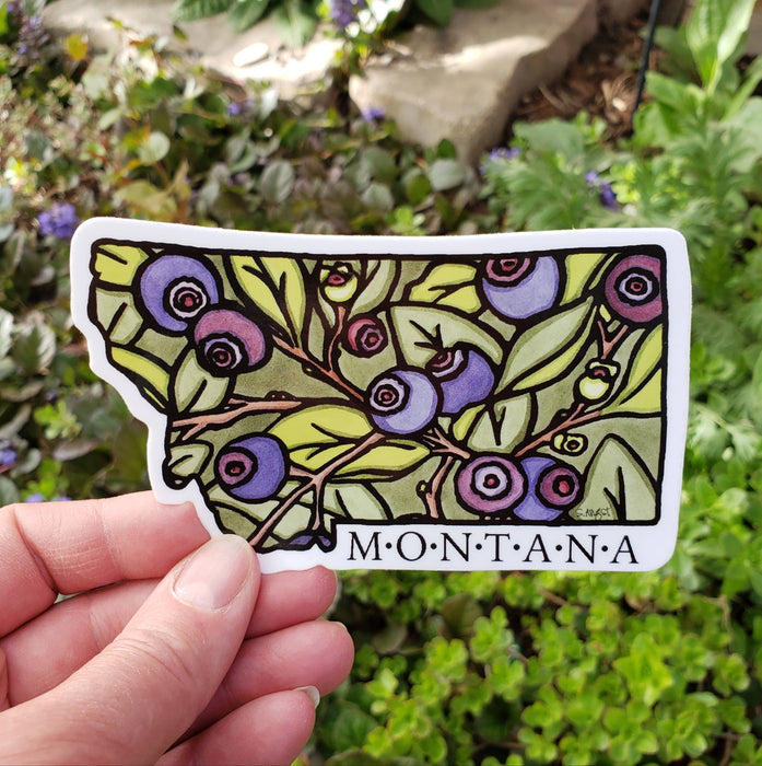 Vinyl Sticker Montana State Huckleberry
