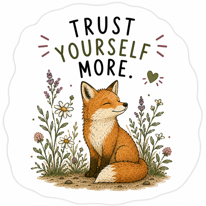 Trust Yourself More Fox Sticker