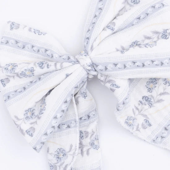 Kimberly Floral Stripe Large Bow