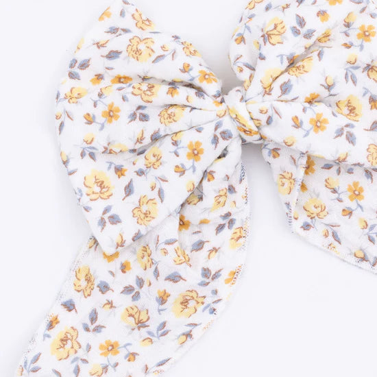 Yellow Country Roses Large Bow