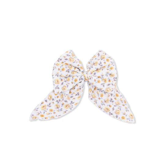 Yellow Country Roses Large Bow