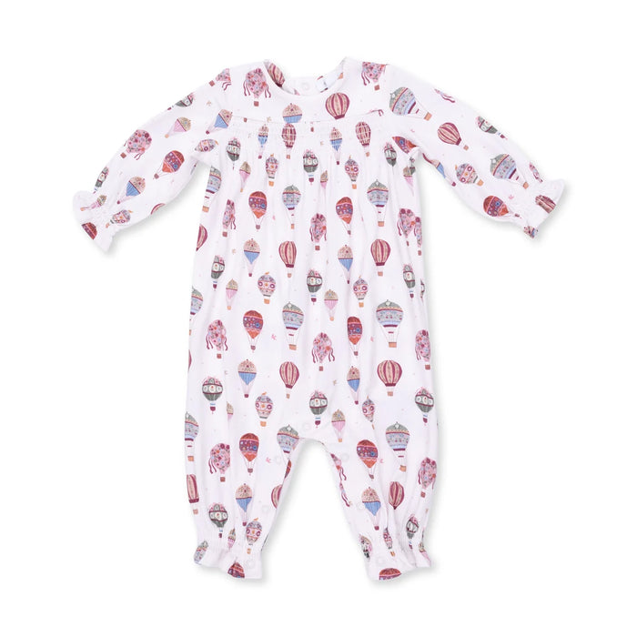 Hot Air Balloon Smocked Long Sleeve Romper