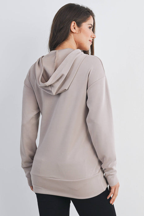 Long Sleeve Maternity Nursing Front Zipper Hoodie