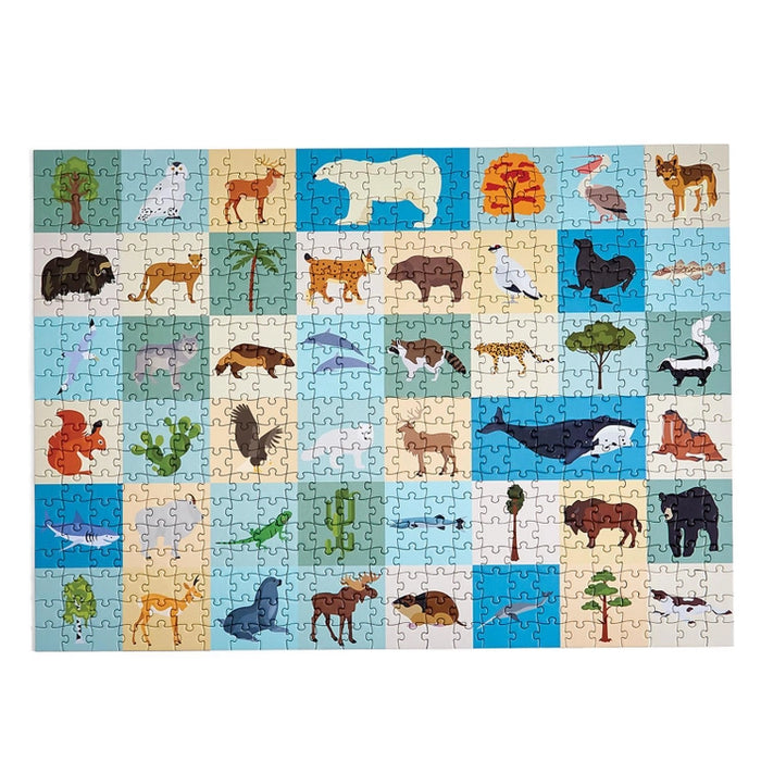 500 Piece North America Animals Puzzle