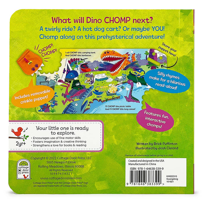 Chomp Chomp Dino Board Book with Finger Puppet