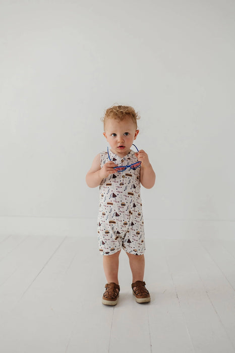 Burgers 'N Dogs Sleeveless Romper