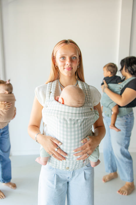 Monroe x Coco Gingham - Cotton Baby Carrier (7-35 lbs) - Nature Baby Outfitter
