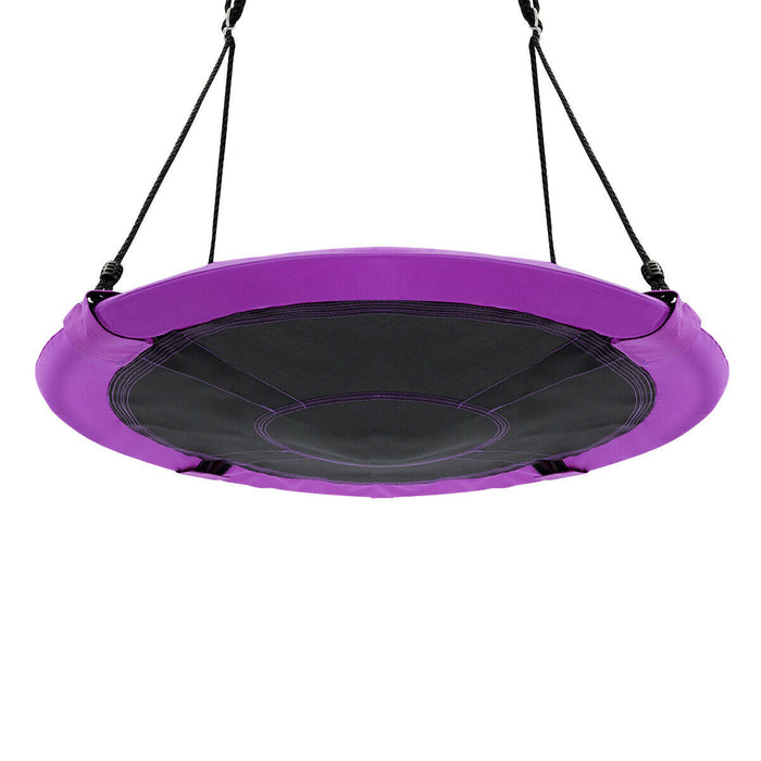 40 Inch Flying Saucer Tree Swing Indoor Outdoor Play Set-Purple
