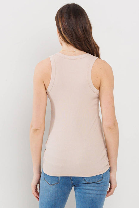Scoop Neck Ribbed Maternity Tank Top