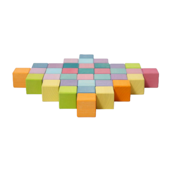 36 Pcs Stained Rainbow Mosaic Building Blocks – Pastel/Macaron Colors