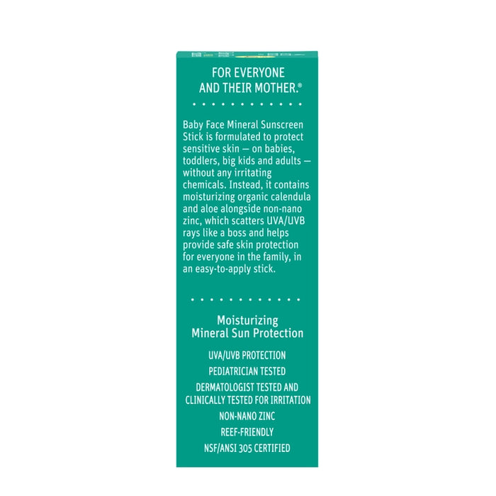 Baby Face Mineral Sunscreen Screen Stick - SPF 40