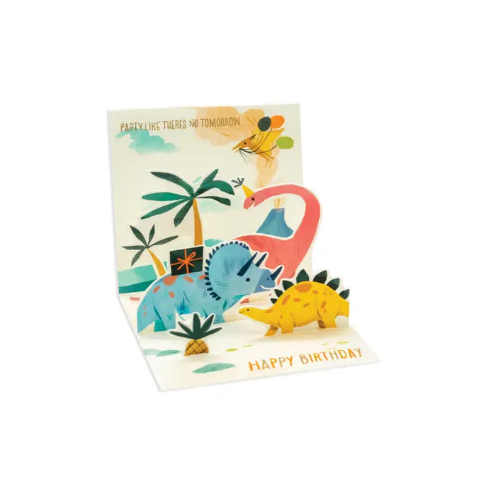 Dinosaurs Mini Pop Up Birthday Card - 6 Count
