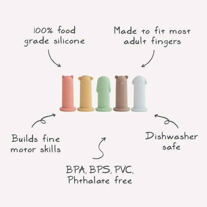 Silicone Animal Finger Puppets - Nature Baby Outfitter