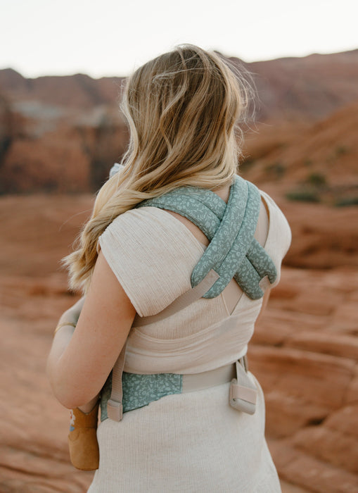 Monroe x Coco Bloom – Neutral Cotton Baby Carrier (7–35 lbs) - Nature Baby Outfitter