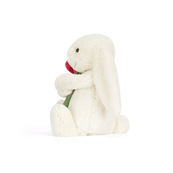Jellycat Cream Bunny with Rose * LIMIT 1