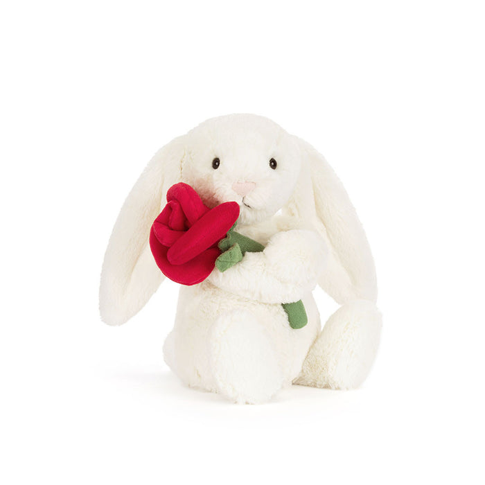 Jellycat Cream Bunny with Rose * LIMIT 1