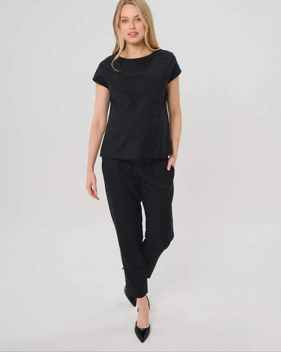Elizabeth Under Belly Maternity Pants in All-Season Wool - Nature Baby Outfitter
