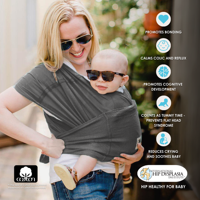 Baby K'tan Breeze Baby Carrier | Charcoal - Nature Baby Outfitter