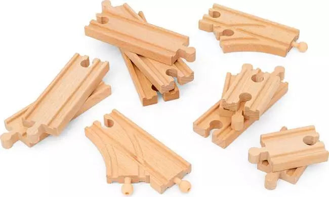 Brio World - Starter Track Pack - 12 Piece Wooden Train Track Set
