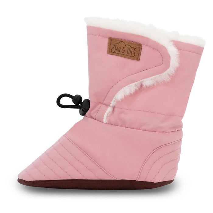 Dusty Pink Stay Put Winter Booties