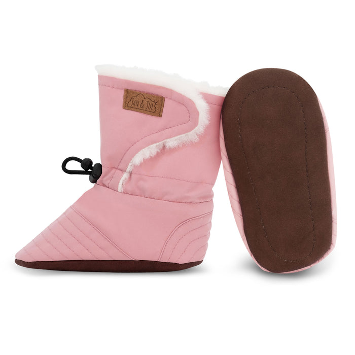 Dusty Pink Stay Put Winter Booties