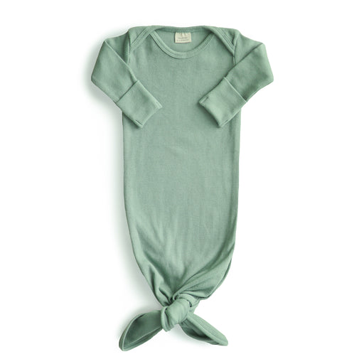 Ribbed Knotted Baby Gown - Nature Baby Outfitter