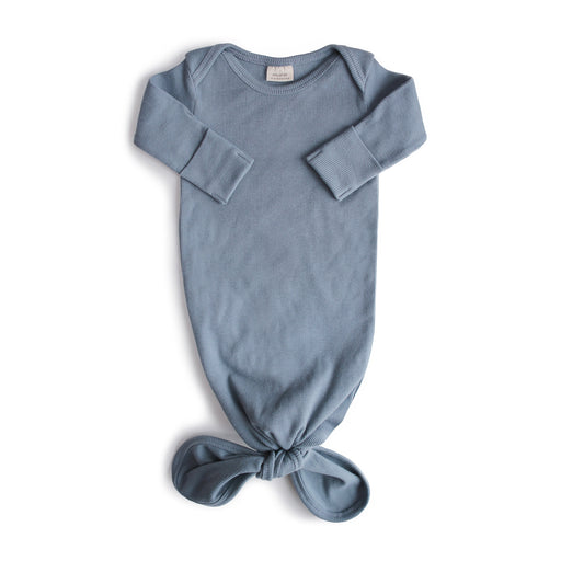 Ribbed Knotted Baby Gown - Nature Baby Outfitter