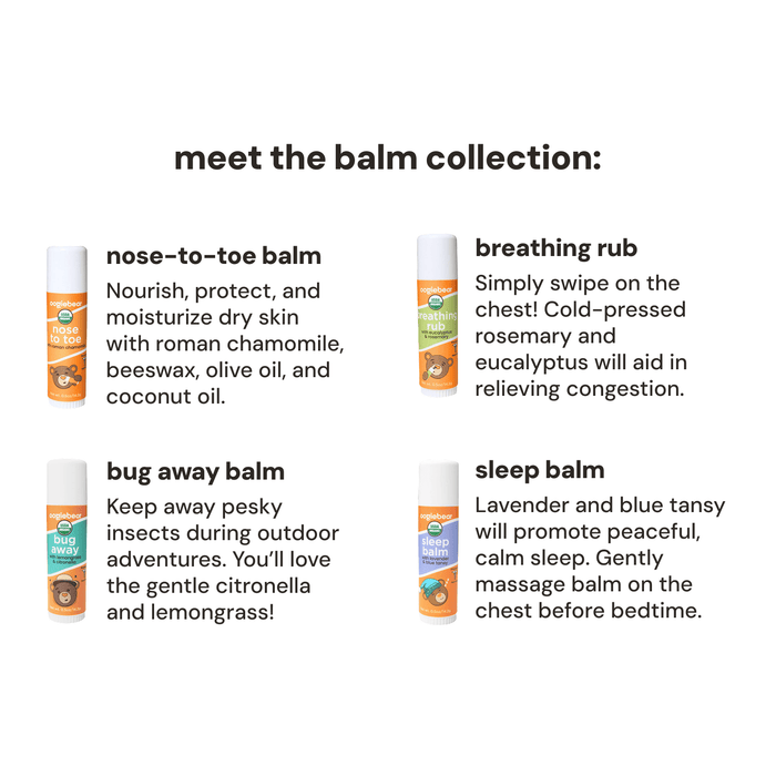oogiebear 4-pack balm collection - Nature Baby Outfitter