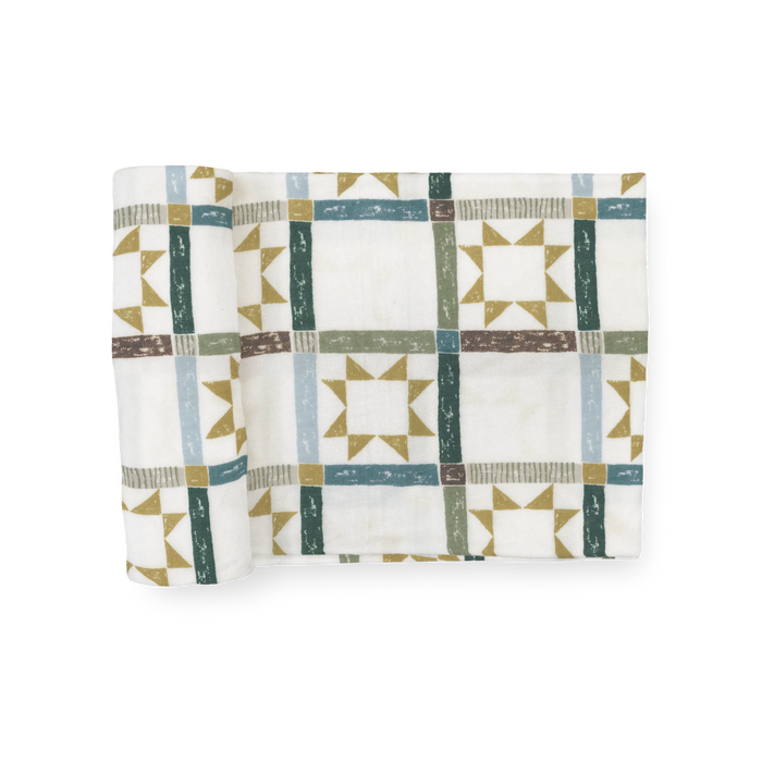 Stretch Knit Swaddle Blanket - Barn Star