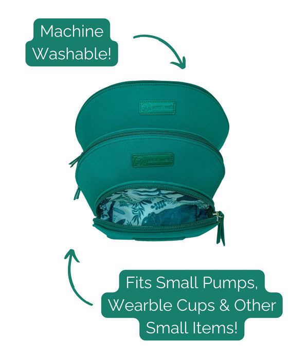 Sarah Wells PackSWell Neoprene Organizer Set of 3 – Washable Zipper Pouches for Pump Parts, Travel, Makeup, Snacks, Tech Cords & More