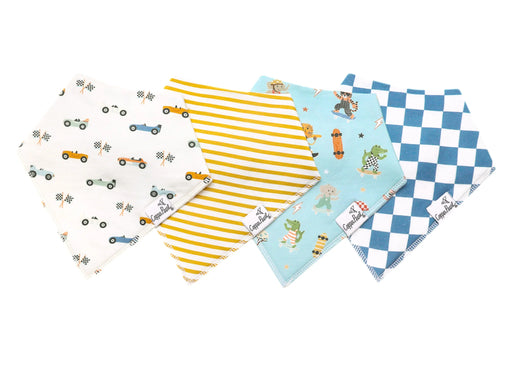 Speedster Bandana Bib Set of 4 - Nature Baby Outfitter