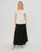 Over-Under Bump Pleated Maternity Maxi Skirt in All-Season Wool Blend - Nature Baby Outfitter