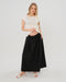 Over-Under Bump Pleated Maternity Maxi Skirt in All-Season Wool Blend - Nature Baby Outfitter