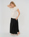 Over-Under Bump Pleated Maternity Maxi Skirt in All-Season Wool Blend - Nature Baby Outfitter