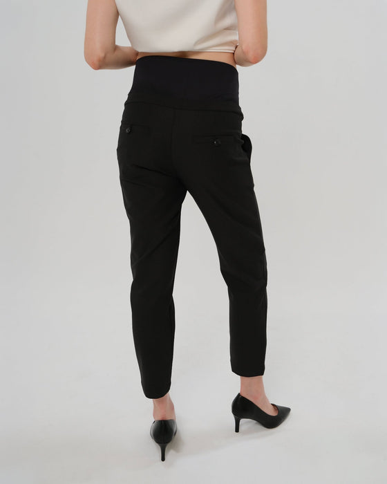 Slim Leg Maternity Work Pants in Black - Nature Baby Outfitter