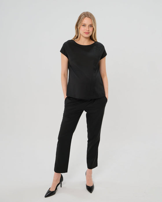 Elizabeth Under Belly Maternity Pants in All-Season Wool - Nature Baby Outfitter
