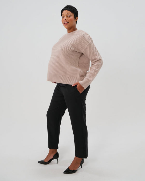 Elizabeth Under Belly Maternity Pants in All-Season Wool - Nature Baby Outfitter