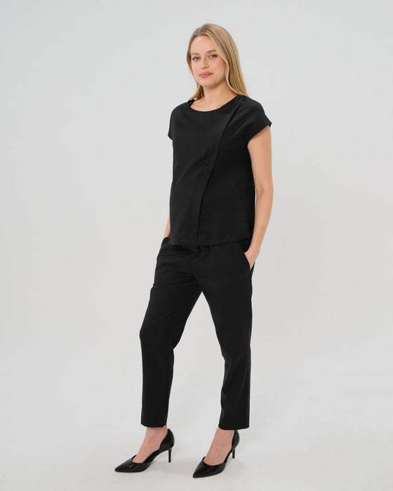 Elizabeth Under Belly Maternity Pants in All-Season Wool - Nature Baby Outfitter