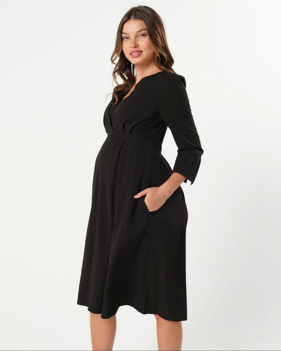 Sarah Empire Maternity & Nursing Dress in TENCEL (Regular & Petite) - Nature Baby Outfitter
