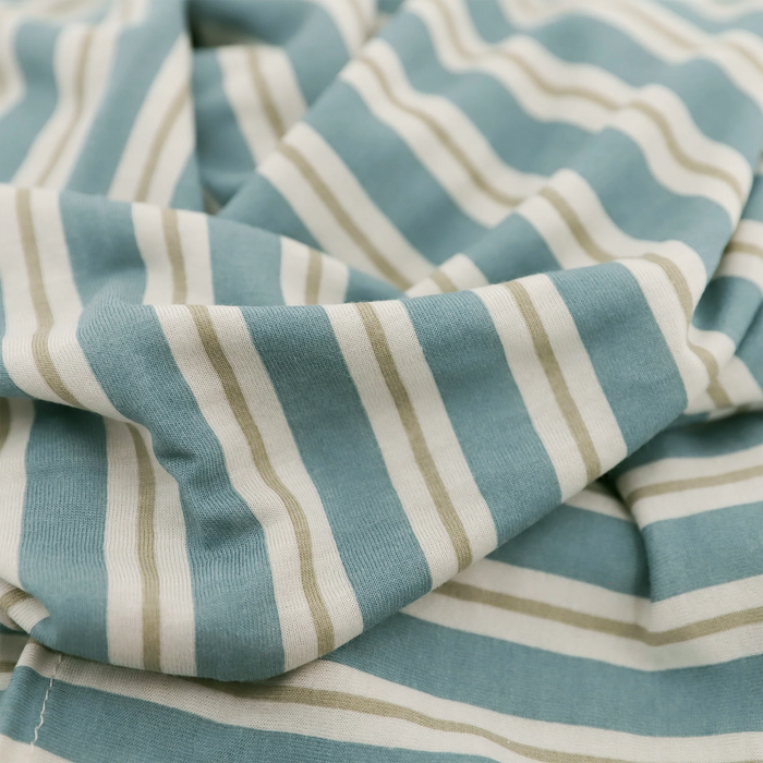 Stretch Knit Swaddle Blanket - Blue Vintage Stripe